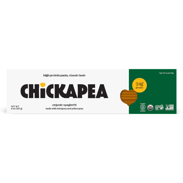 Espagueti Orgánico de Garbanzos y Guisantes Amarillos Chickapea