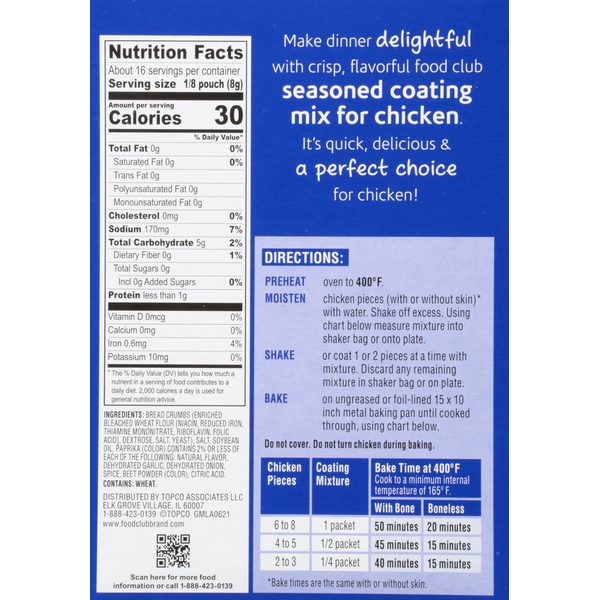 Mélange de panure Food Club pour poulet