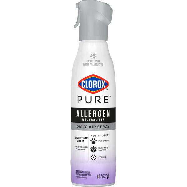 Clorox PURE Neutralisateur d'allergènes Spray d'air quotidien, Calme nocturne