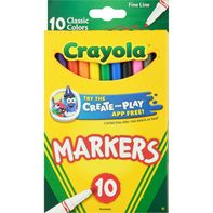 Marcadores Crayola Fine Line Colores Clásicos