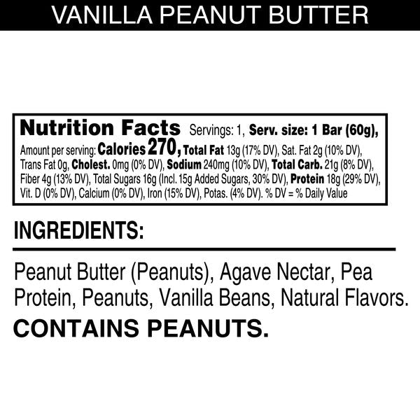 Barres RXBAR haute protéine au beurre de cacahuète vanille - Sans gluten