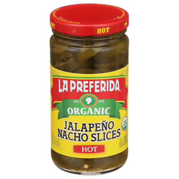 Tranches de Jalapeño Nacho Bio La Preferida, Épicées