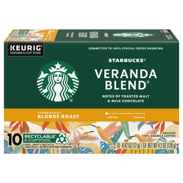 Starbucks Veranda Blend Blonde Roast K-Cup Coffee