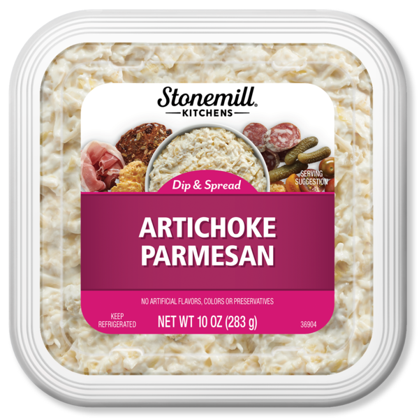 Trempette et tartinade d'artichaut et parmesan Stonemill