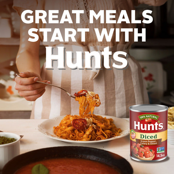 Tomates Diced de Hunt's con Pimiento Verde, Apio y Cebolla