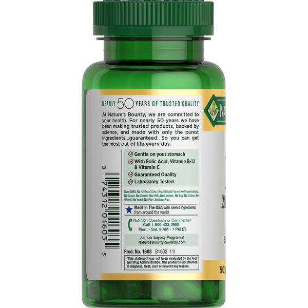 Complément de fer doux de Nature's Bounty