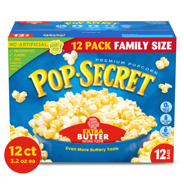 Palomitas de Maíz Pop Secret Extra Mantequilla para Microondas