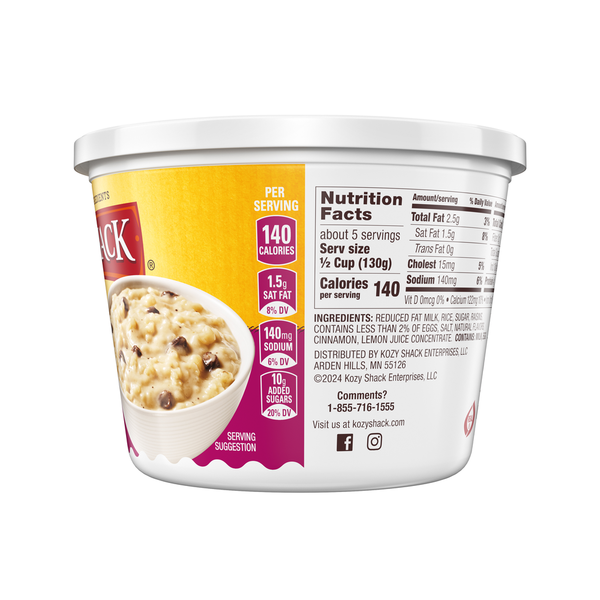 Kozy Shack Cinnamon Raisin Rice Pudding - Gluten Free Delight