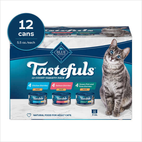 Pack de variété de nourriture humide pour chats Blue Buffalo Tastefuls Pâté