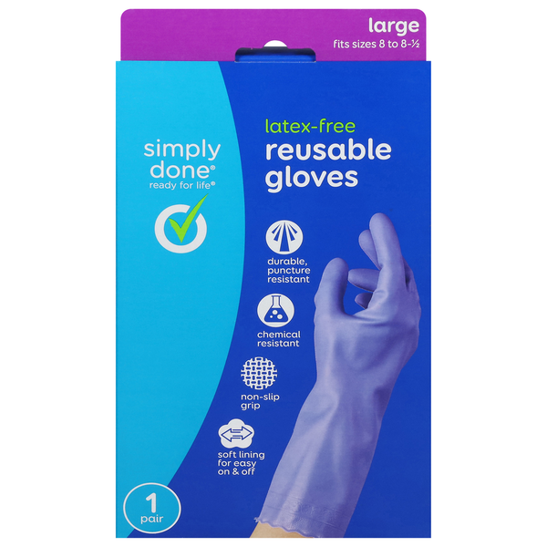 Gants de ménage grands sans latex Simply Done