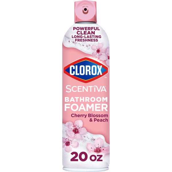 Clorox Scentiva Mousse de Salle de Bain, Fleur de Cerisier et Pêche