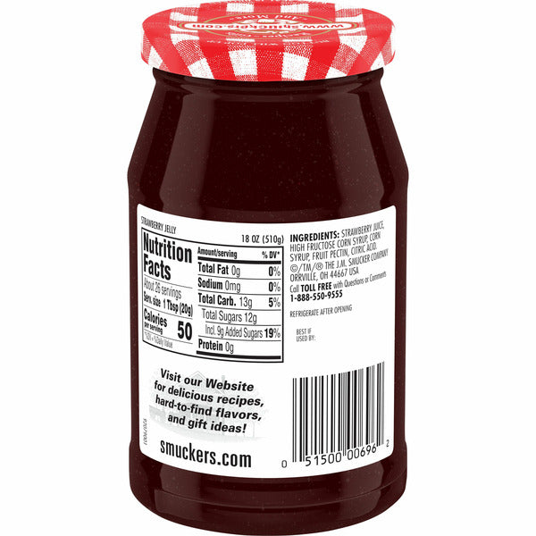 Smucker's Strawberry Jelly - Premium Fruit Spread