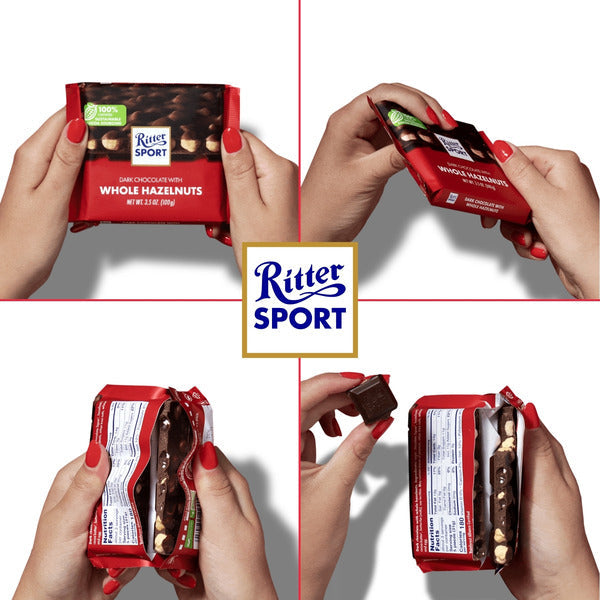 Ritter Sport Dark Chocolate with Smooth German Marzipan Filling