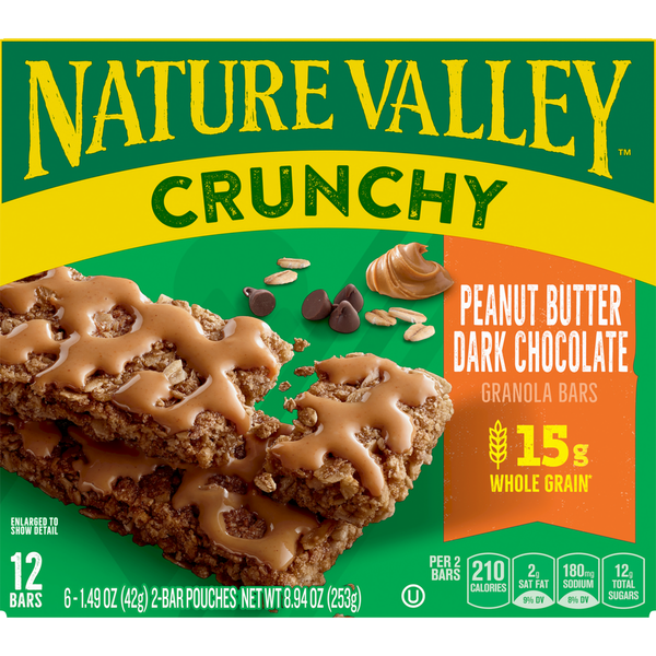 Barres de granola Nature Valley au beurre de cacahuète et chocolat noir