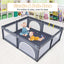 Large Infant Baby Playpen with 50 Ocean Balls - Dark Gray
