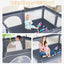 Large Infant Baby Playpen with 50 Ocean Balls - Dark Gray