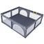 Large Infant Baby Playpen with 50 Ocean Balls - Dark Gray