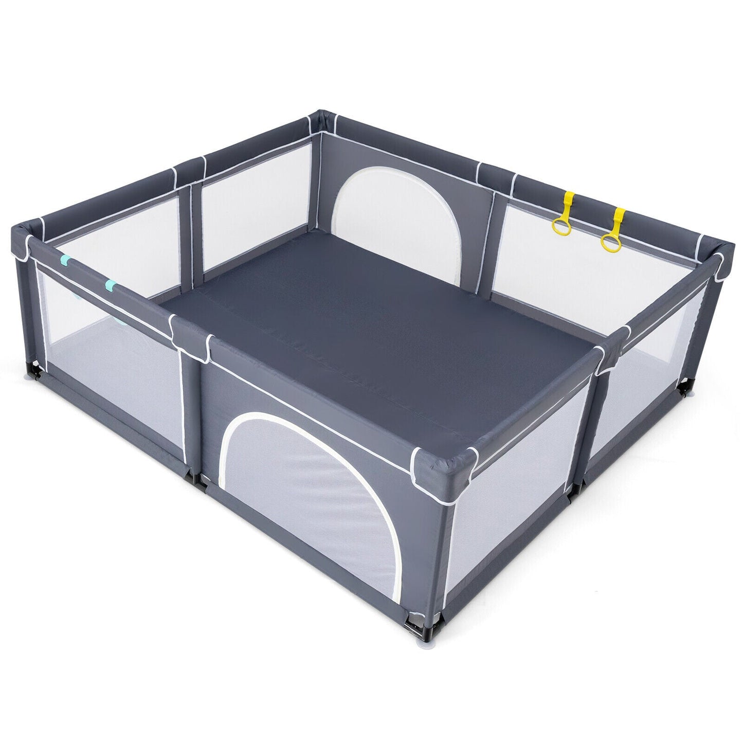 Large Infant Baby Playpen with 50 Ocean Balls - Dark Gray