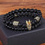 Ensemble de Bracelets en Pierre de Lave et Perles de Zircon Cubique pour Hommes et Femmes