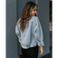 Chaqueta de mezclilla con estampado de leopardo a la moda para mujeres