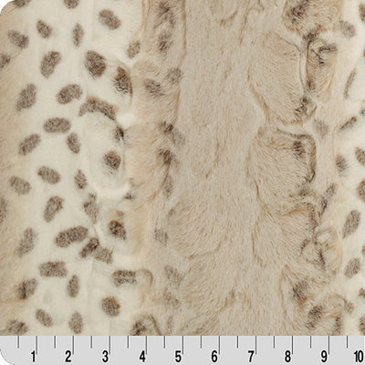 Ice Taupe Luxe Cuddle Arctic Lynx Fabric - 58"/60" per Yard