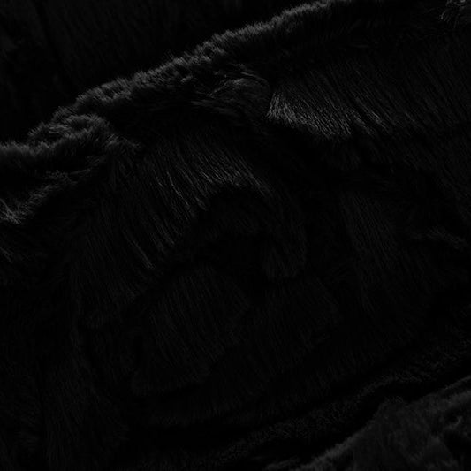 Luxe Cuddle Demi Rose Black Fabric - 58" Wide