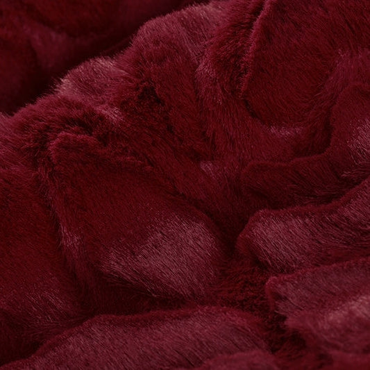 Luxe Cuddle Demi Rose Merlot Fabric - 58" Width