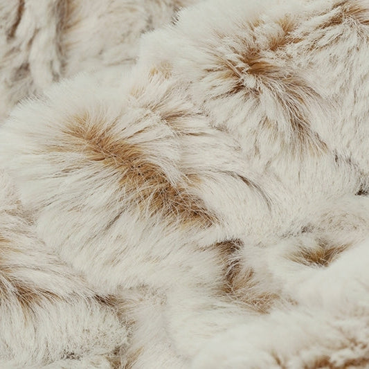 Tela de camello de cebra helada Luxe Cuddle - 58" por yarda