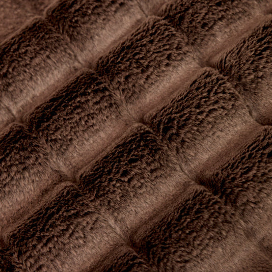 Tissu Luxe Cuddle Iced Sydney Chocolat Chaud - 58"/60" par Yard