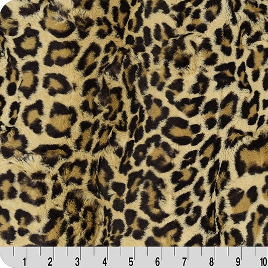 Tela de Leopardo Cuddle Luxe Arena - 58"/60" por Yarda