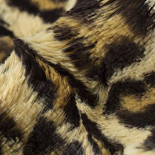 Tela de Leopardo Cuddle Luxe Arena - 58"/60" por Yarda