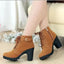 Bottes à Talons Épais pour Femmes Automne Hiver