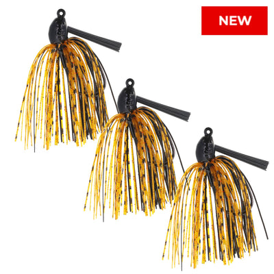 Reaction Tackle Lead Swim Jigs – Premium Weedless Bass Fishing Lures- 3 Pack - New