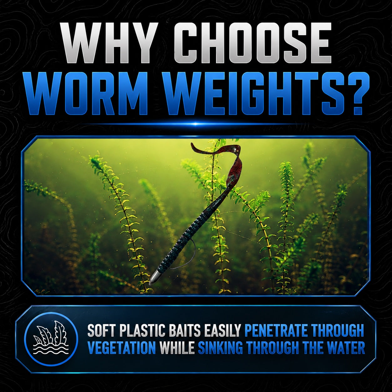 Premium Reaction Tackle Lead Worm Weights - 25 Pack