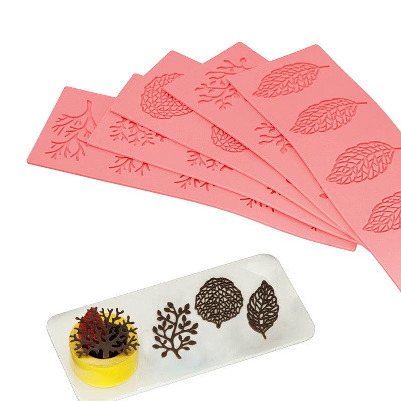 Molde de Silicona de Hojas de Coral para Repostería Elegante