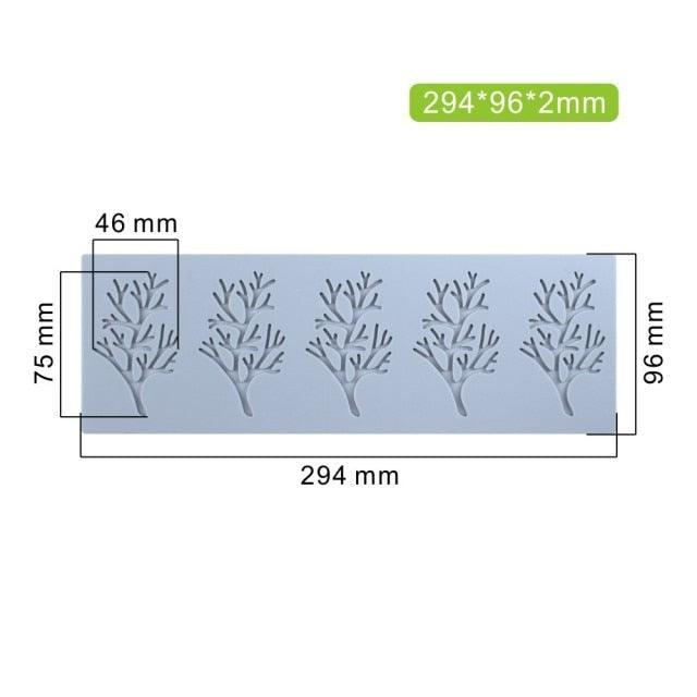 Molde de Silicona de Hojas de Coral para Repostería Elegante