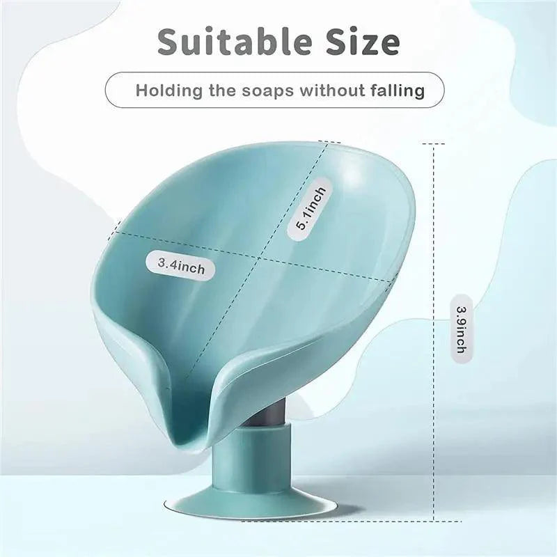 Leaf Shape Self-Draining Soap Holder for Kitchen & Bathroom
