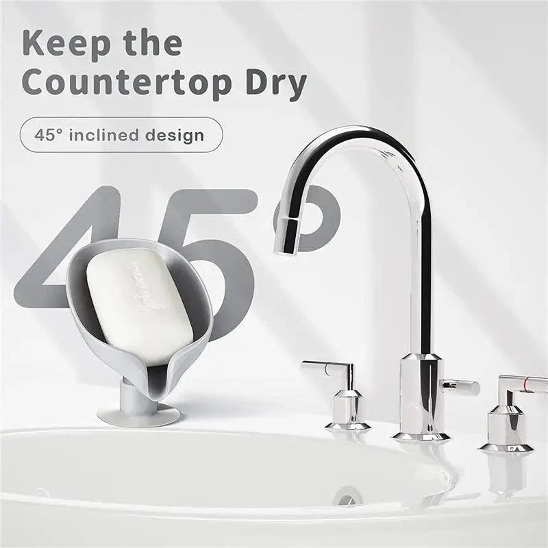Leaf Shape Self-Draining Soap Holder for Kitchen & Bathroom