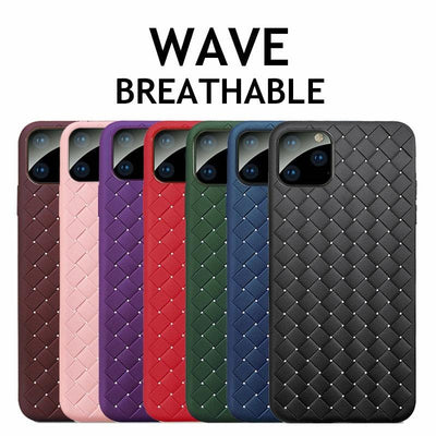 Coque de téléphone en cuir élégant en maille pour modèles d'iPhone
