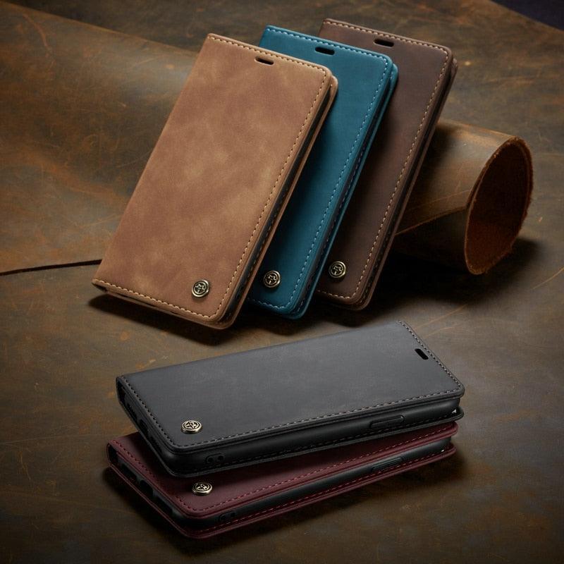 Luxury Leather Flip Case for iPhone 14/13/12/11 Series