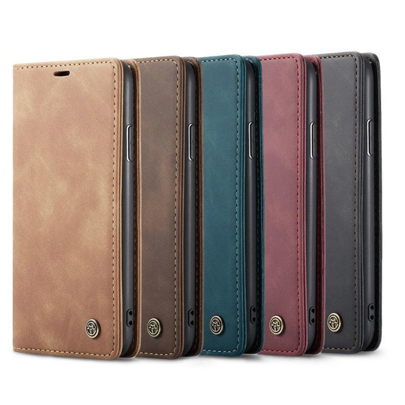Luxury Leather Flip Case for iPhone 14/13/12/11 Series