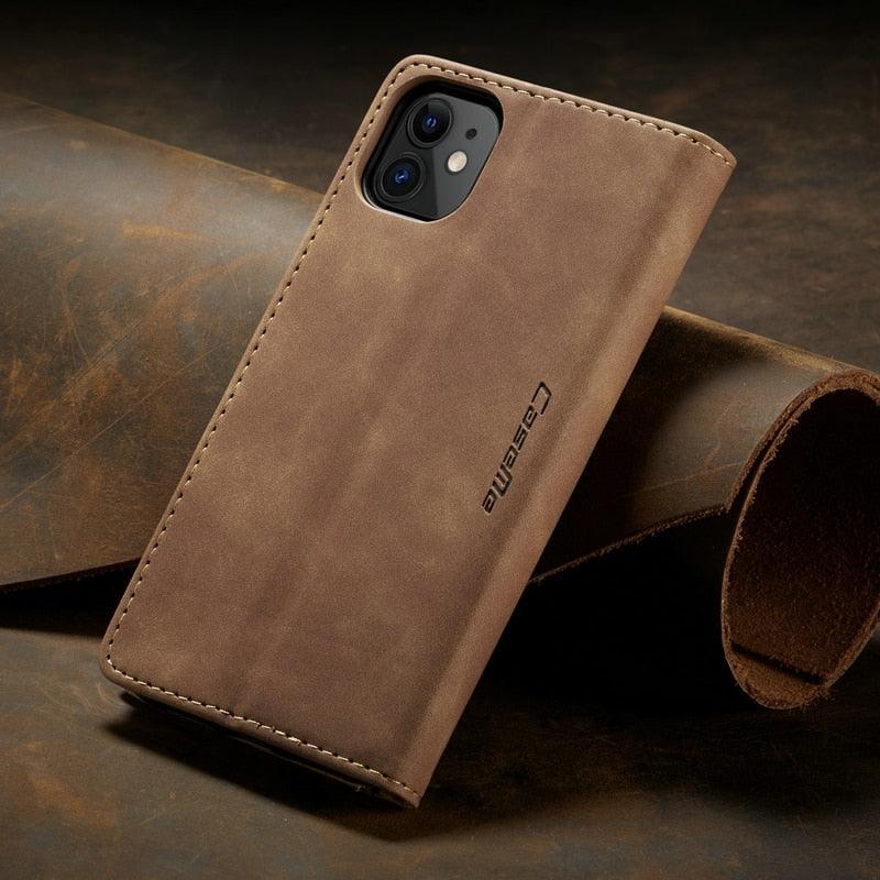 Luxury Leather Flip Case for iPhone 14/13/12/11 Series