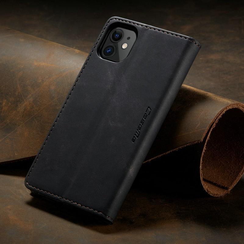 Luxury Leather Flip Case for iPhone 14/13/12/11 Series