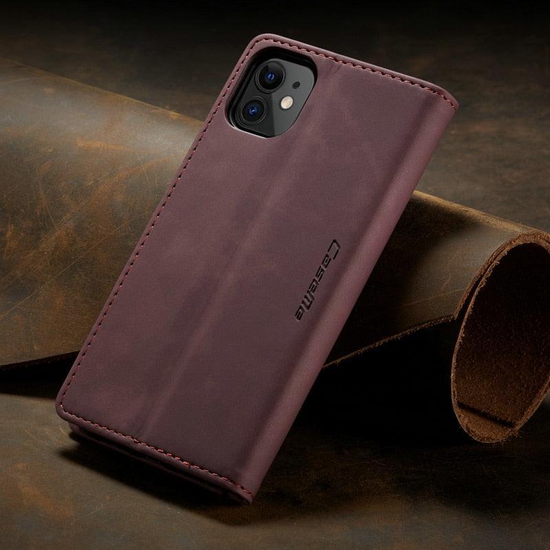 Luxury Leather Flip Case for iPhone 14/13/12/11 Series