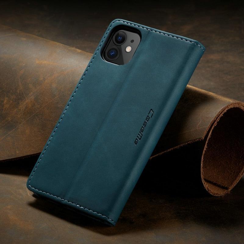 Luxury Leather Flip Case for iPhone 14/13/12/11 Series
