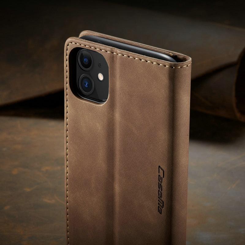 Luxury Leather Flip Case for iPhone 14/13/12/11 Series