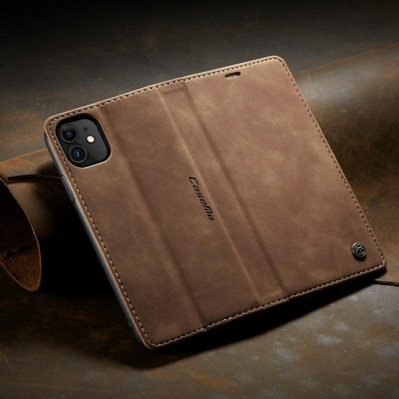 Luxury Leather Flip Case for iPhone 14/13/12/11 Series