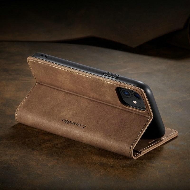 Luxury Leather Flip Case for iPhone 14/13/12/11 Series