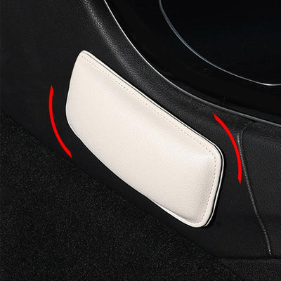 Premium Leather Knee Cushion for Car Comfort - Memory Foam Thigh Support Pad - Korvel