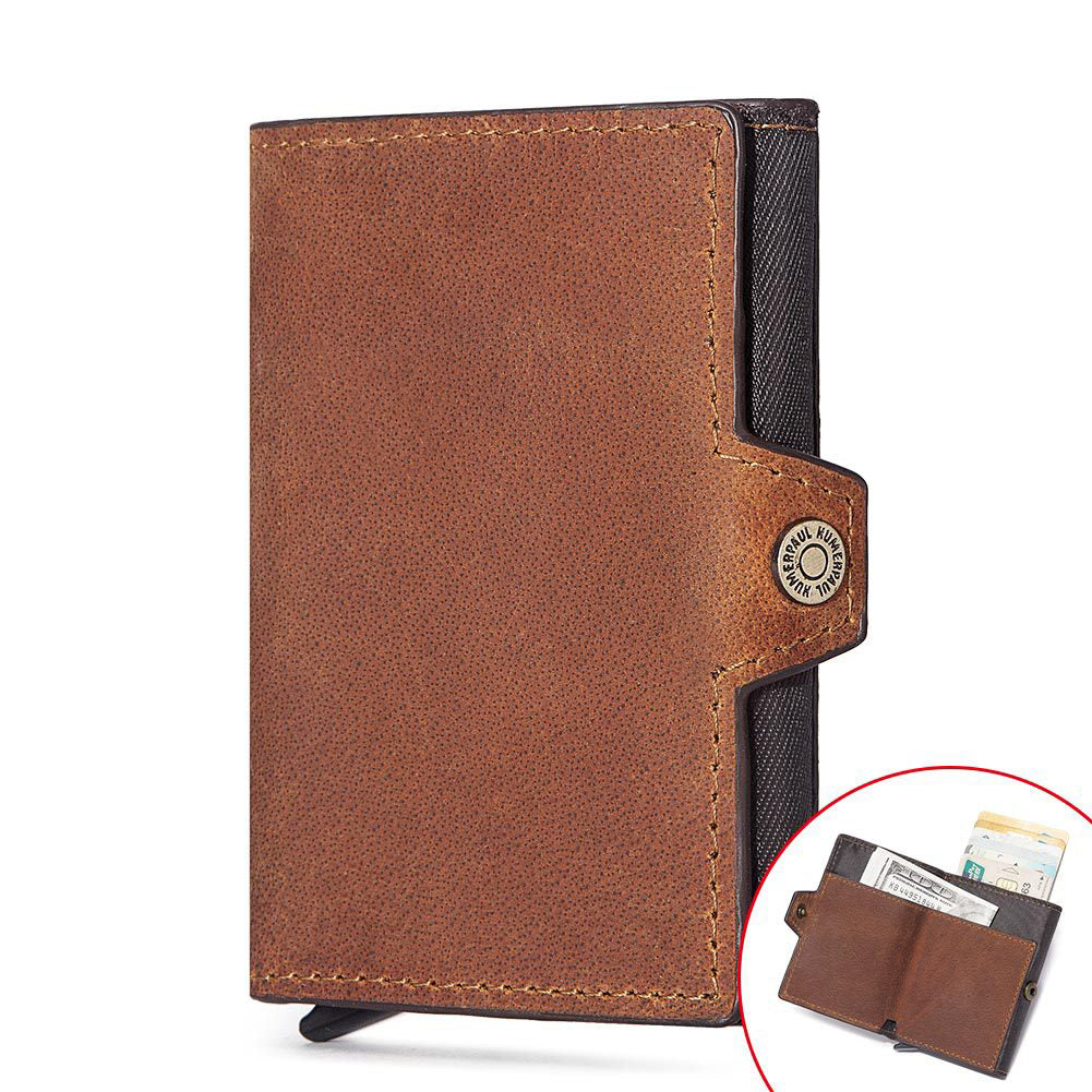 Leather Men's Card Holder Card Case European and American Leather Coin Purse Card Holder - Korvel